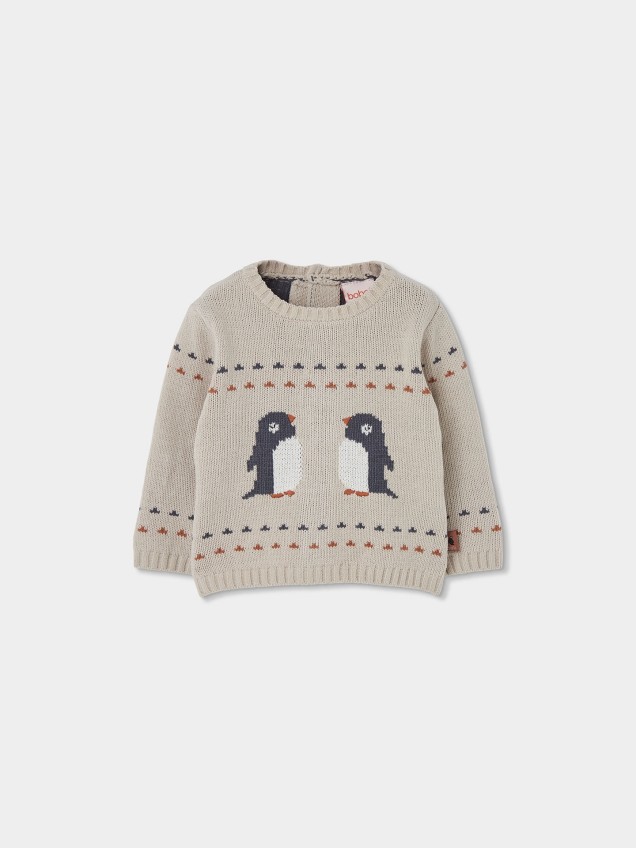 Conjunto de Bebé com Camisola de Malha e Calças