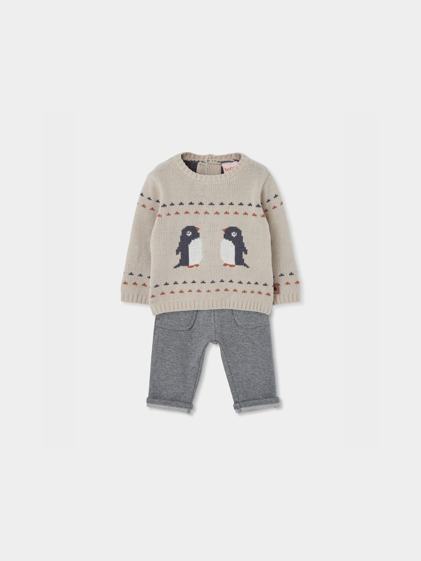 Conjunto de Bebé com Camisola de Malha e Calças