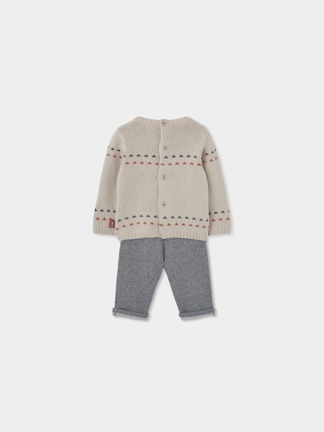 Conjunto de Bebé com Camisola de Malha e Calças