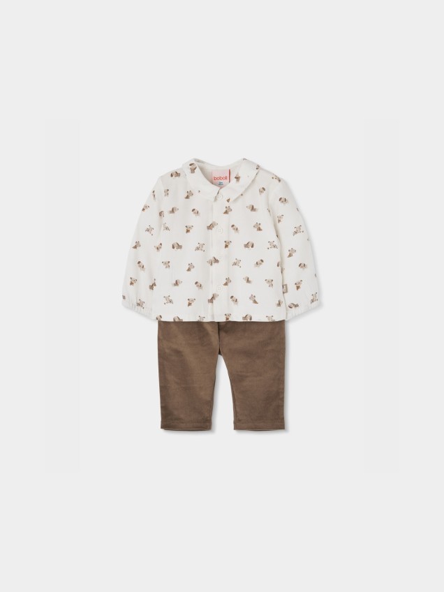 Conjunto de Camisa e Cal�as para Beb�