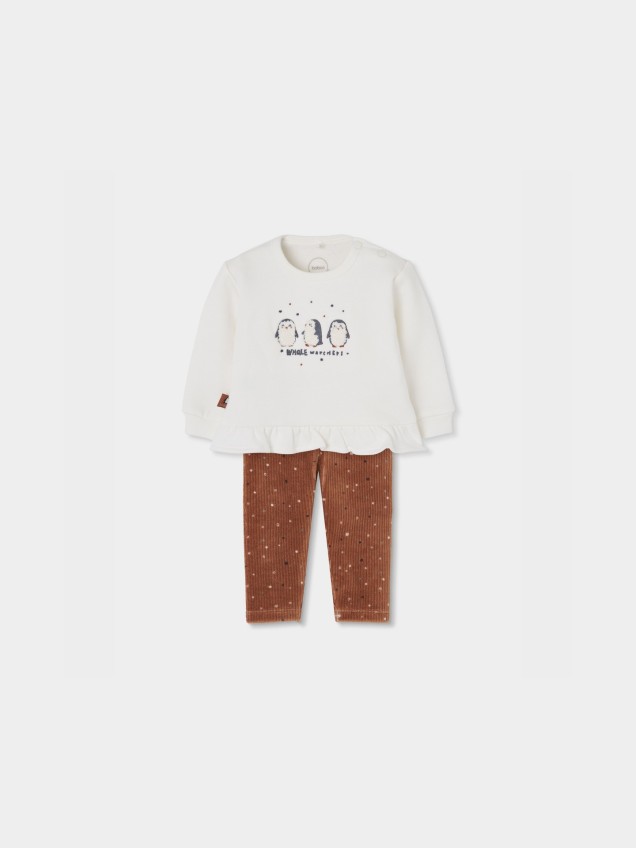 Conjunto de Bebé com Camisola e Calças