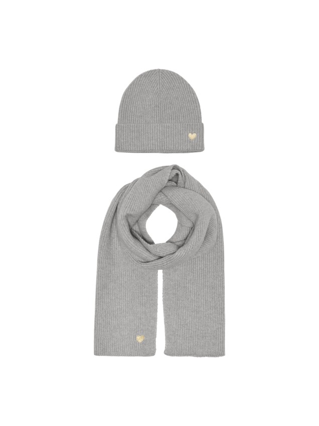 Conjunto de Cachecol e Gorro em Malha