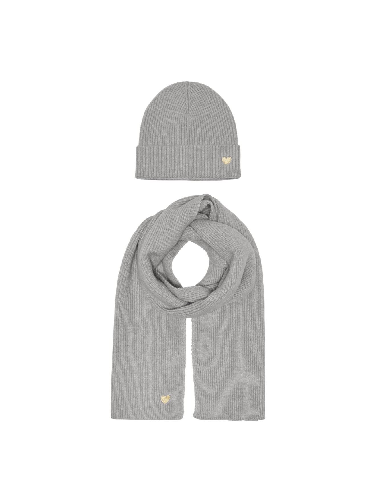 Conjunto de Cachecol e Gorro em Malha