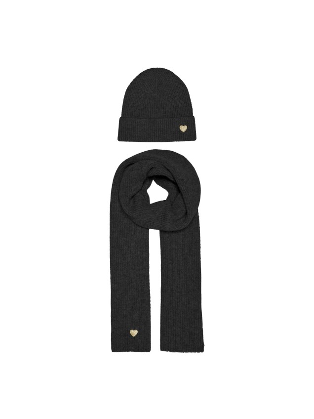 Conjunto de Cachecol e Gorro em Malha