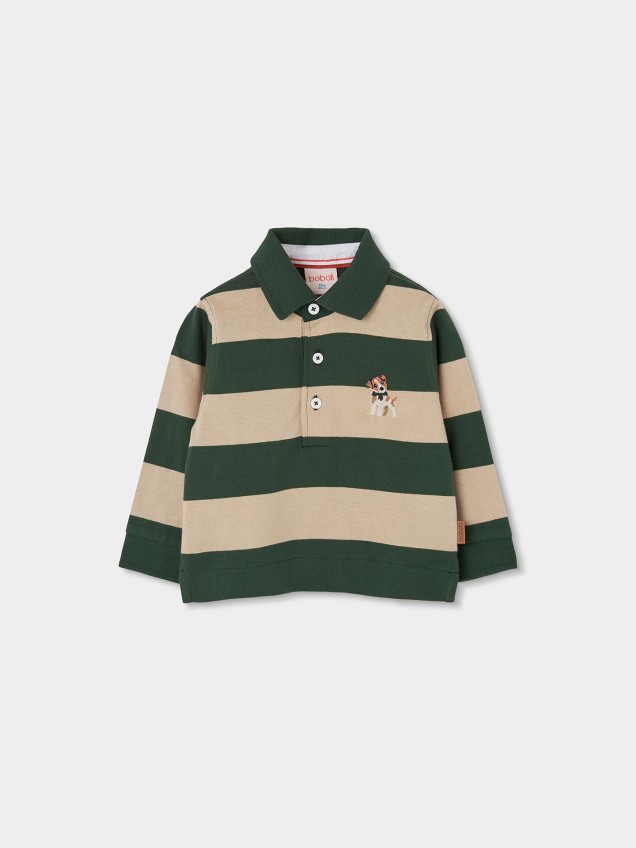 Polo de Manga Comprida �s Riscas