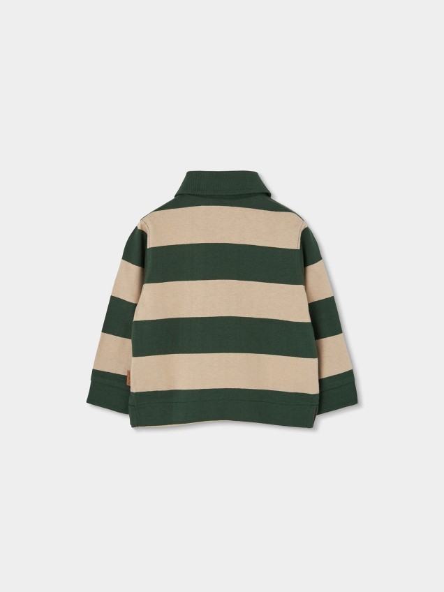 Polo de Manga Comprida às Riscas