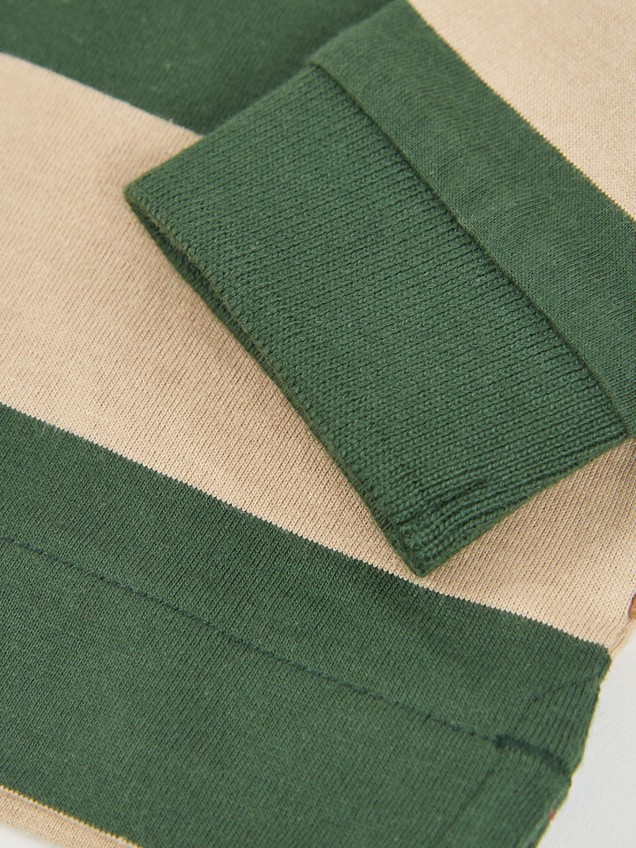 Polo de Manga Comprida às Riscas
