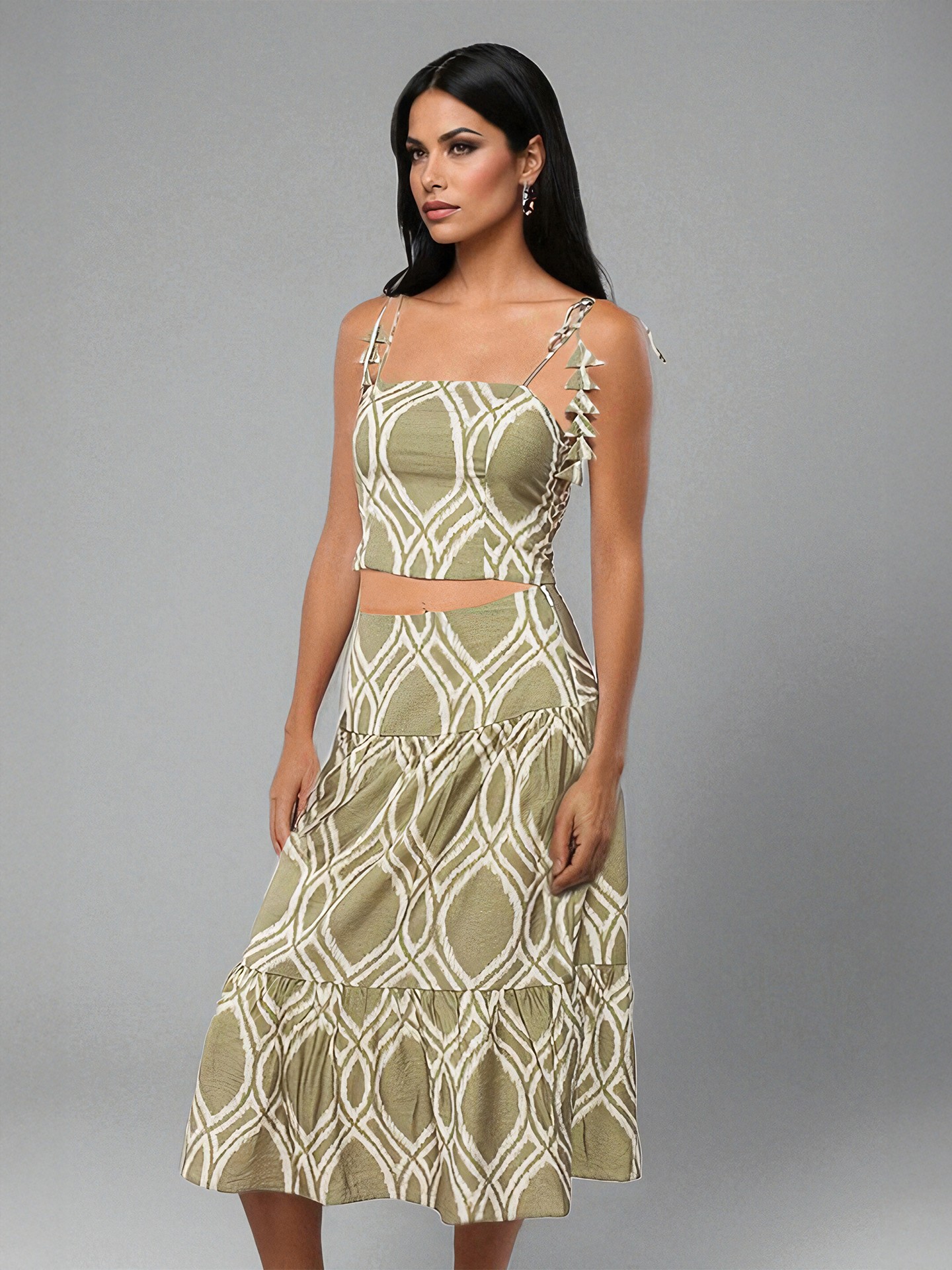 Saia Midi Estampada