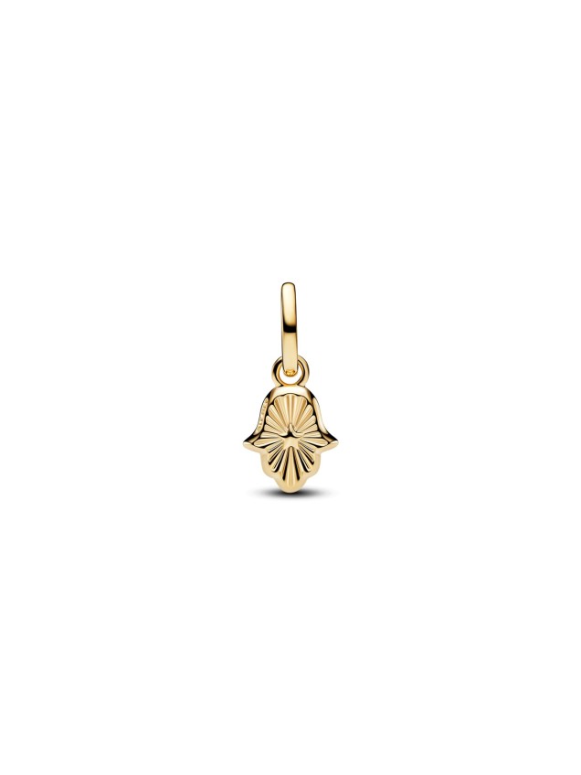 Mini-conta Pendente Mão Hamsa Verde