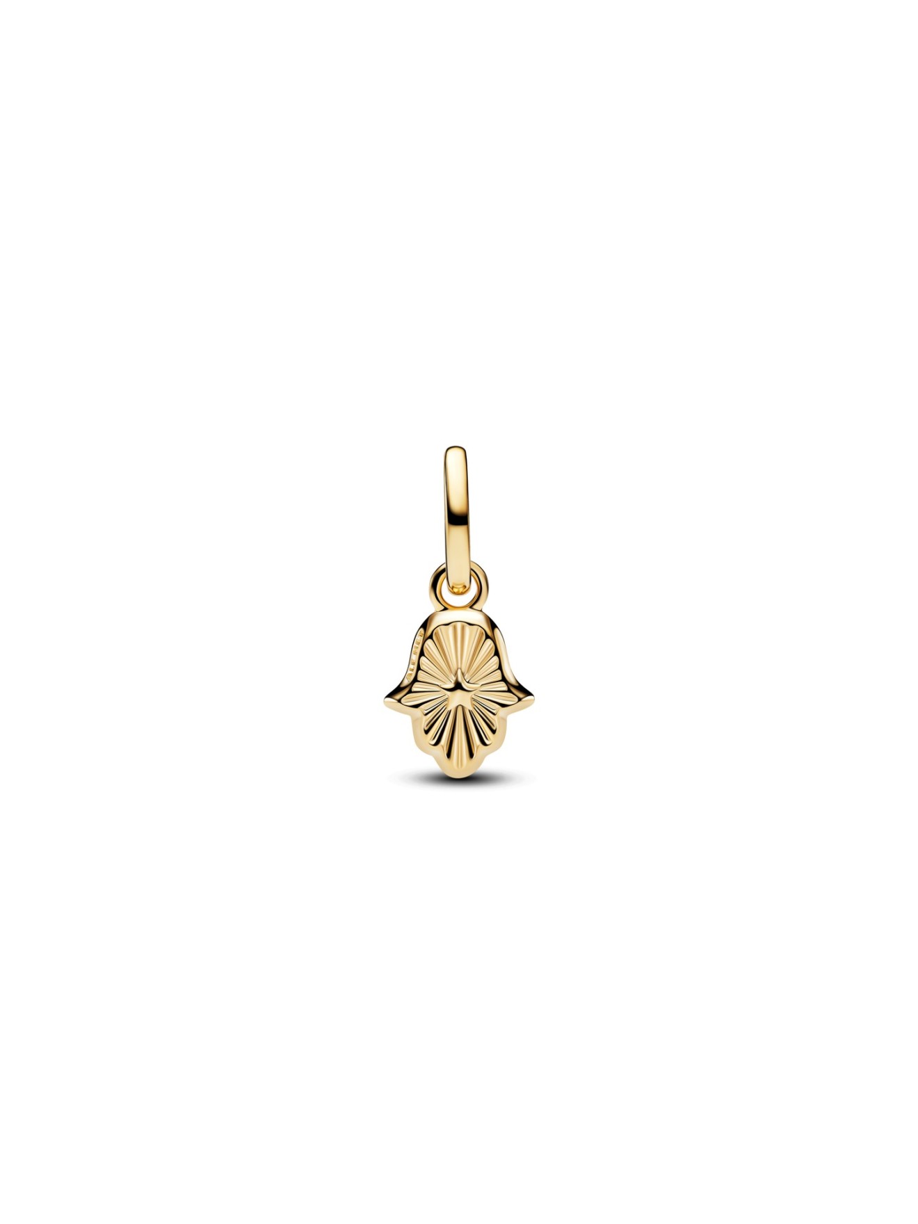 Mini-conta Pendente Mão Hamsa Verde