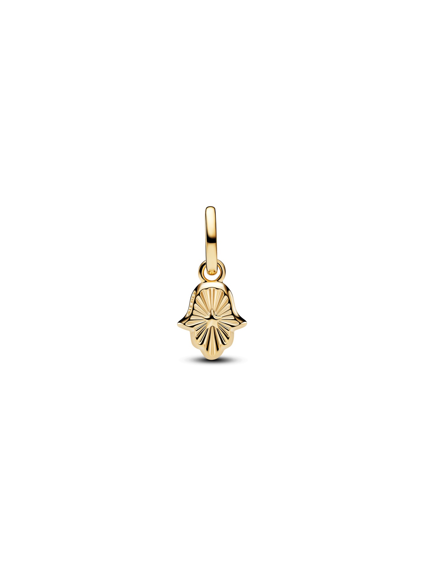 Mini-conta Pendente Mão Hamsa Verde