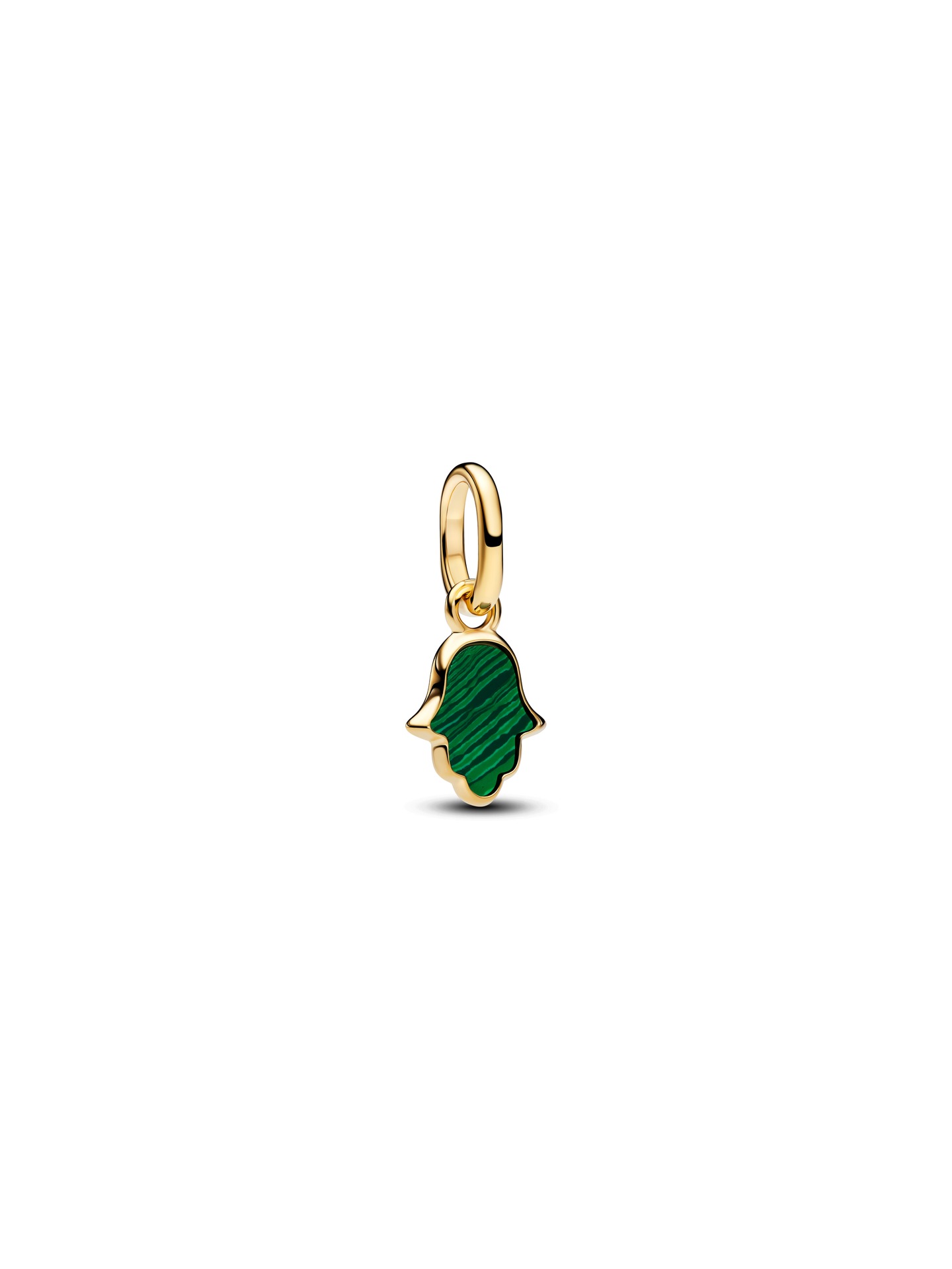 Mini-conta Pendente Mão Hamsa Verde
