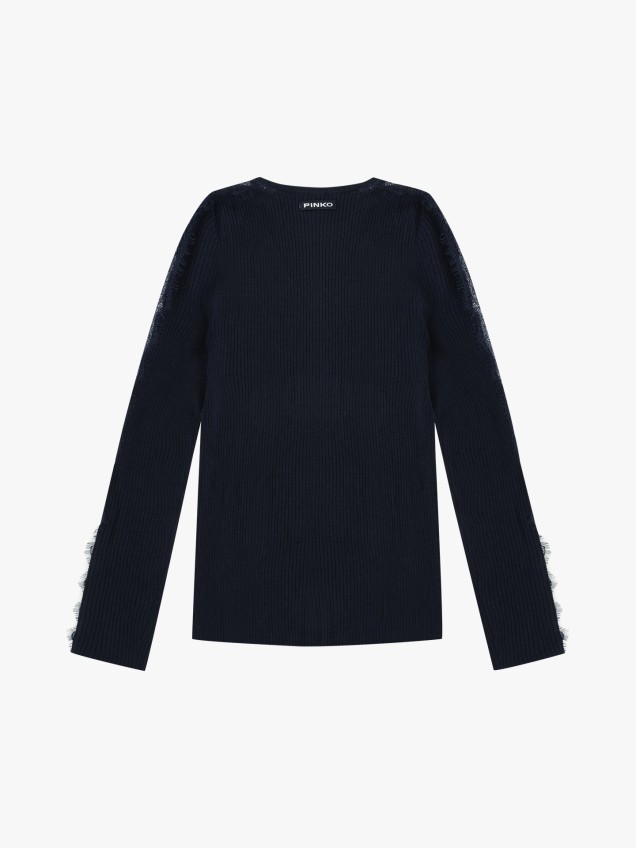 Camisola de Malha com Renda