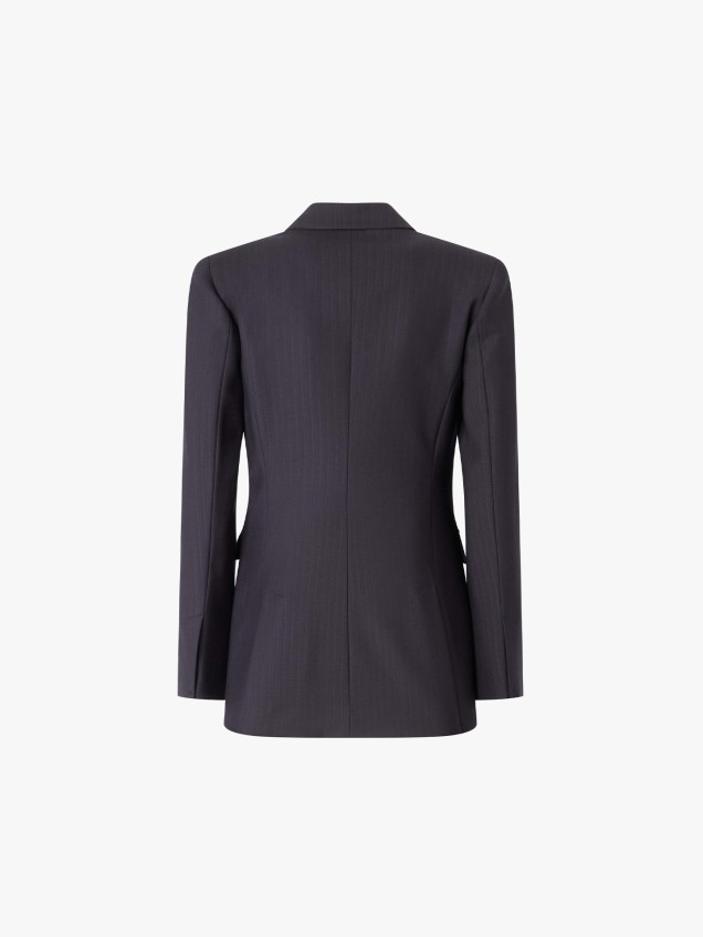 Blazer com Bolsos de Aba