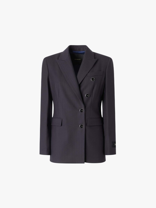 Blazer com Bolsos de Aba