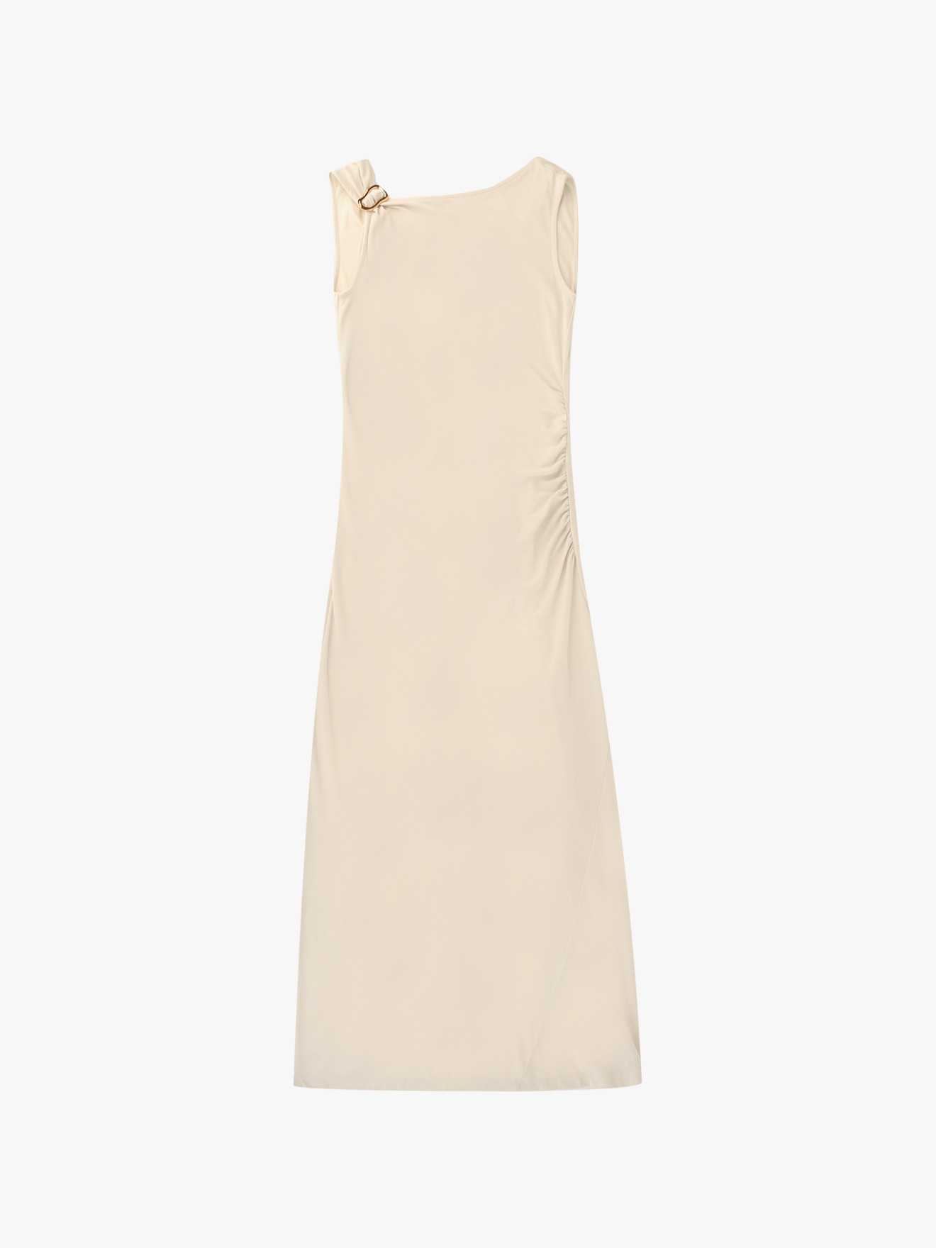 Vestido Comprido com Drapeado