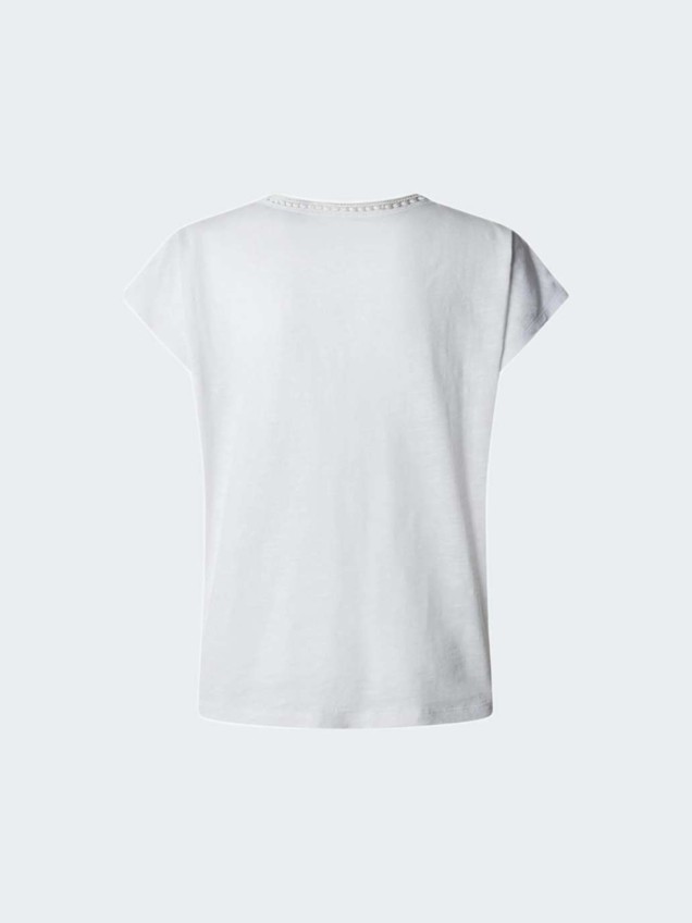 T-shirt com Decote em V