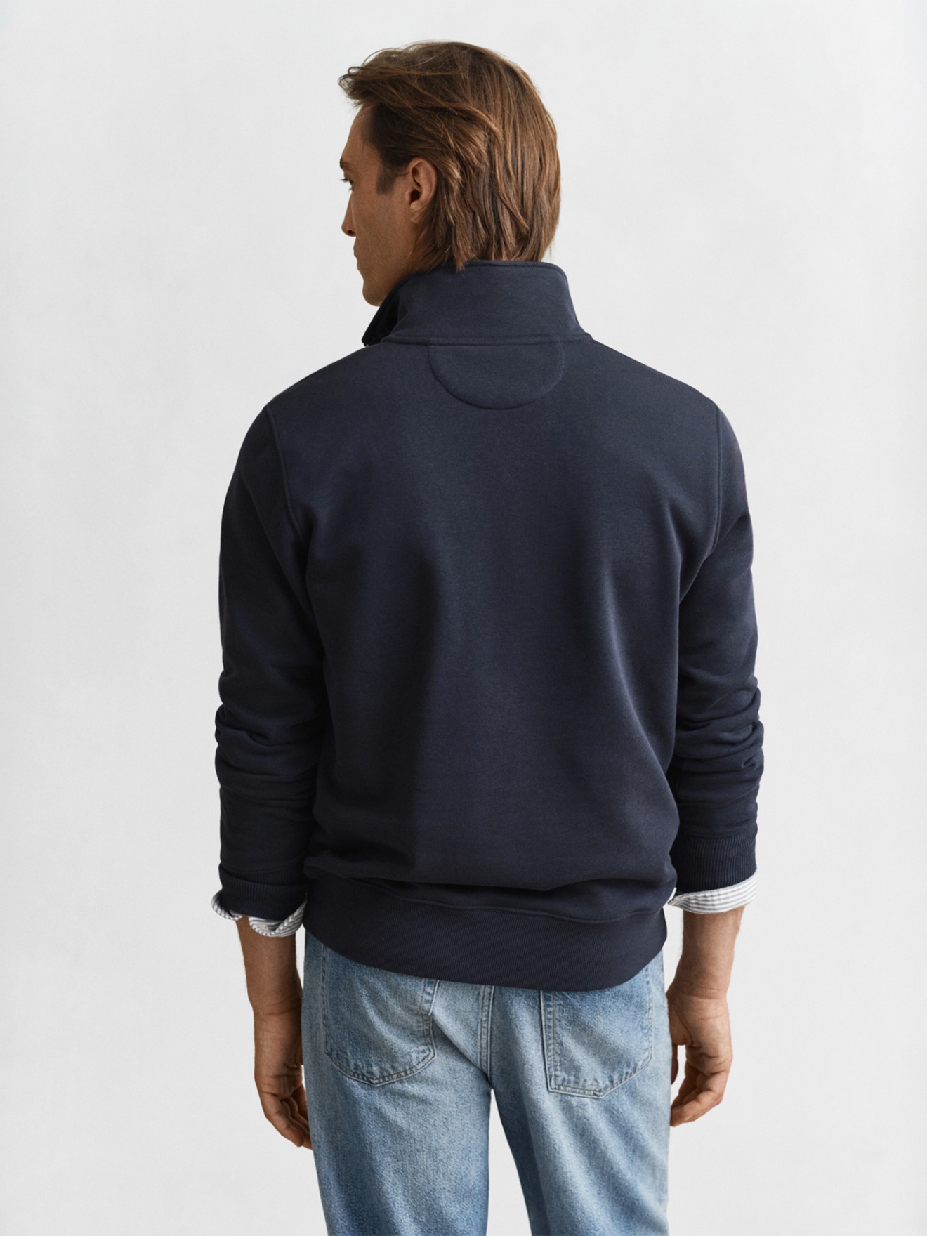 Sweatshirt com Meio Fecho