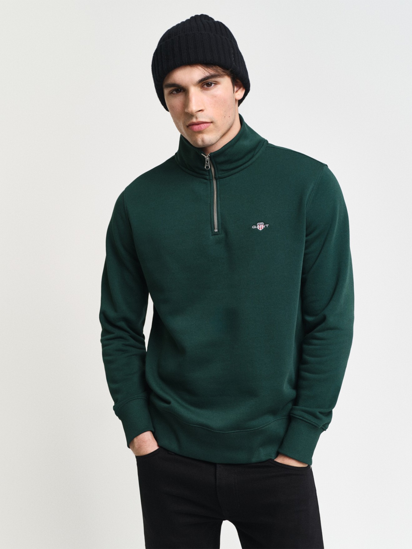 Sweatshirt com Meio Fecho