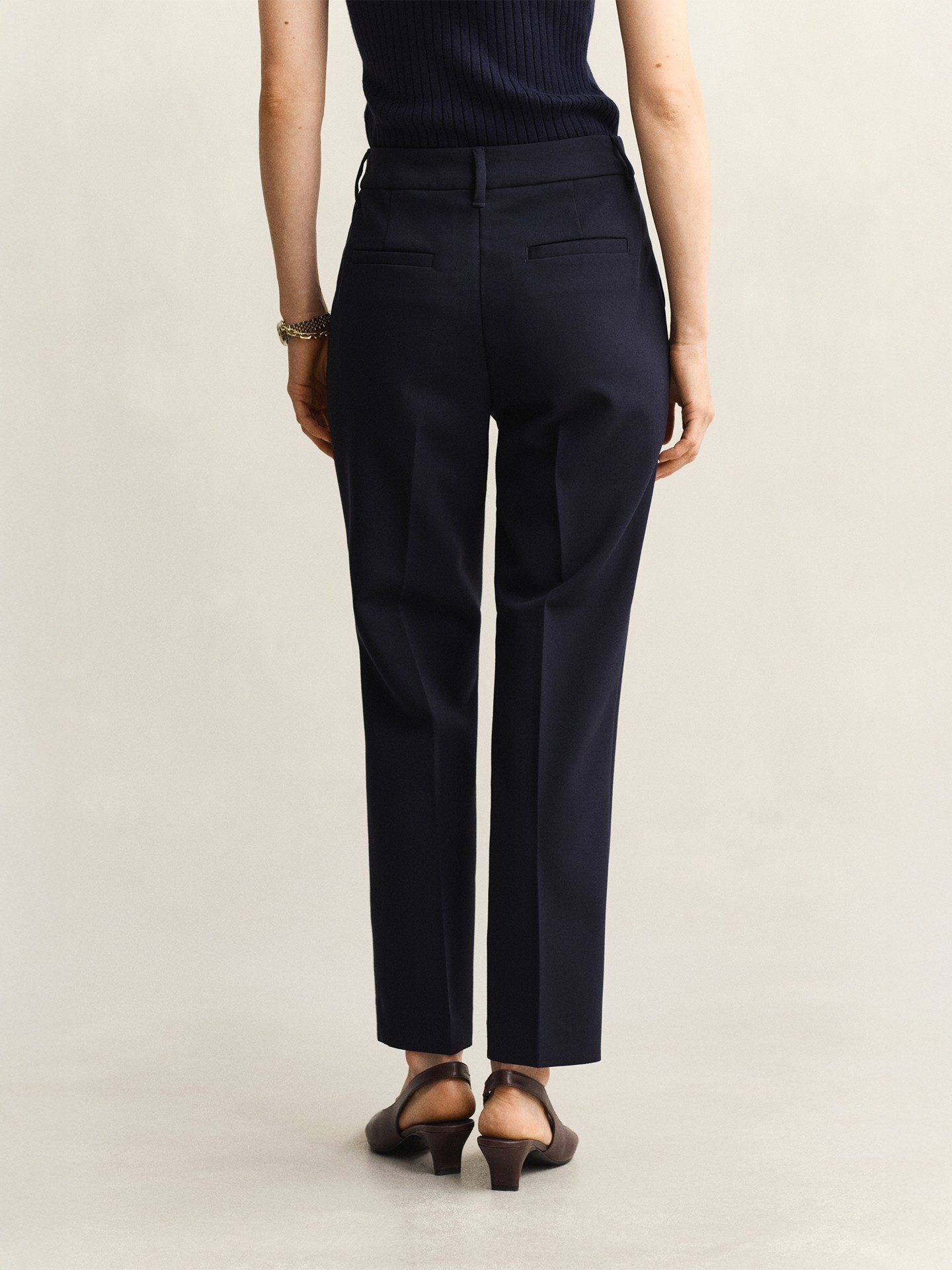 Calças Slim Fit Cropped
