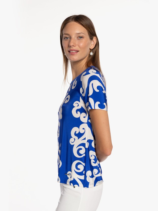 T-shirt de Malha Estampada