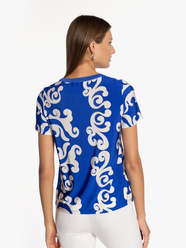 T-shirt de Malha Estampada