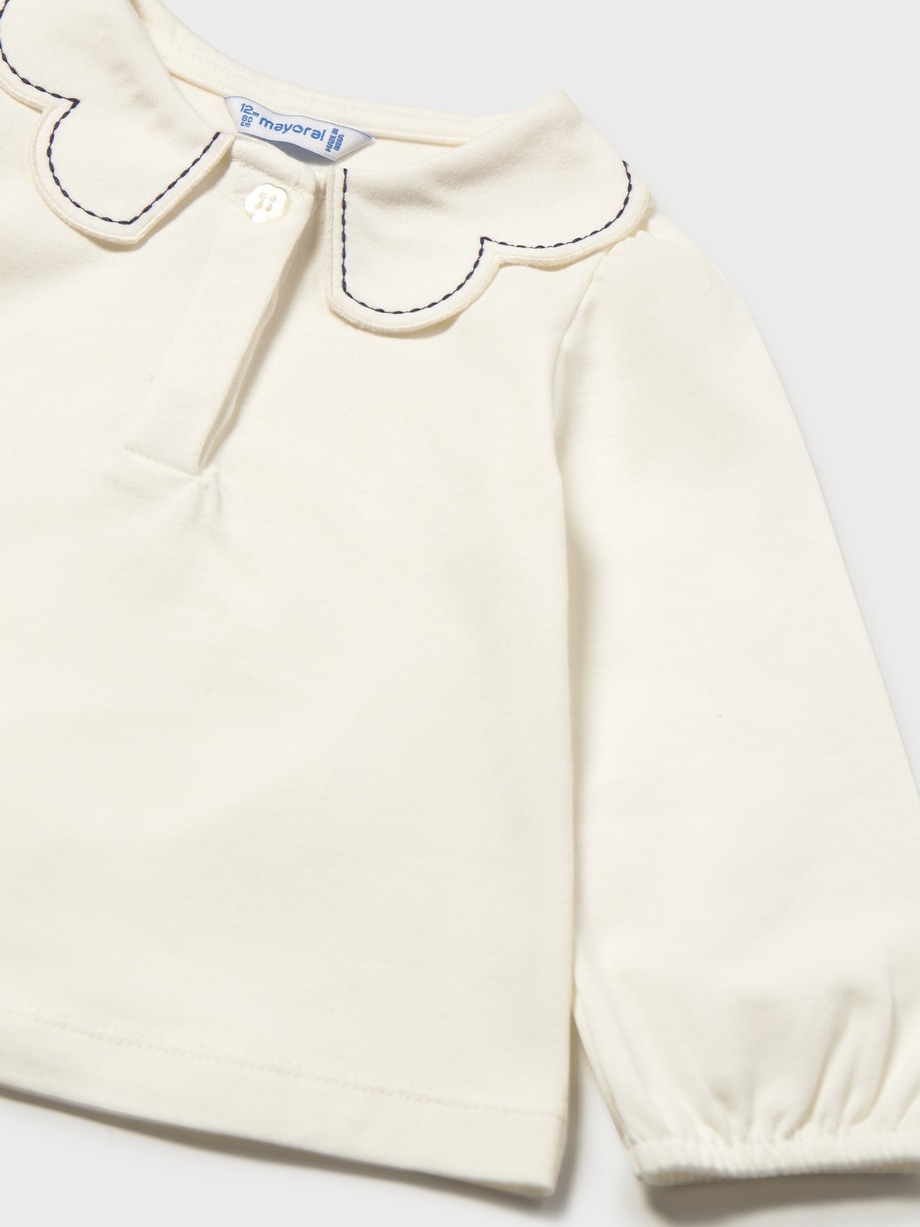 Polo com Gola de Ondas