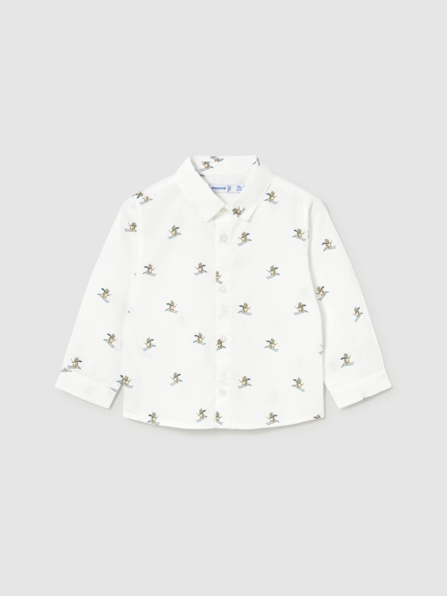 Camisa de Manga Comprida Estampada
