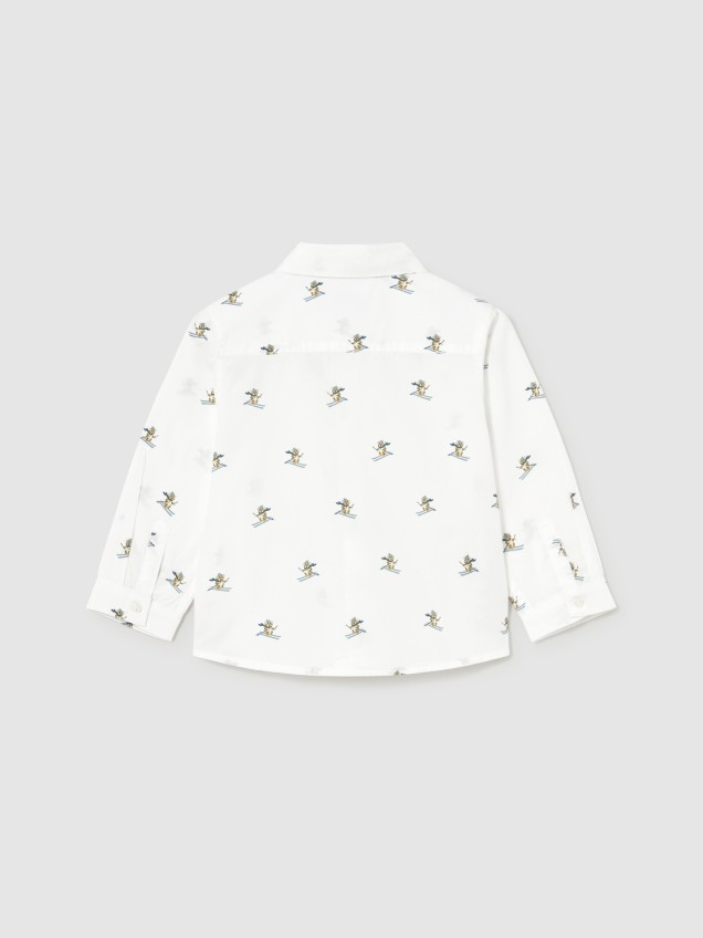 Camisa de Manga Comprida Estampada
