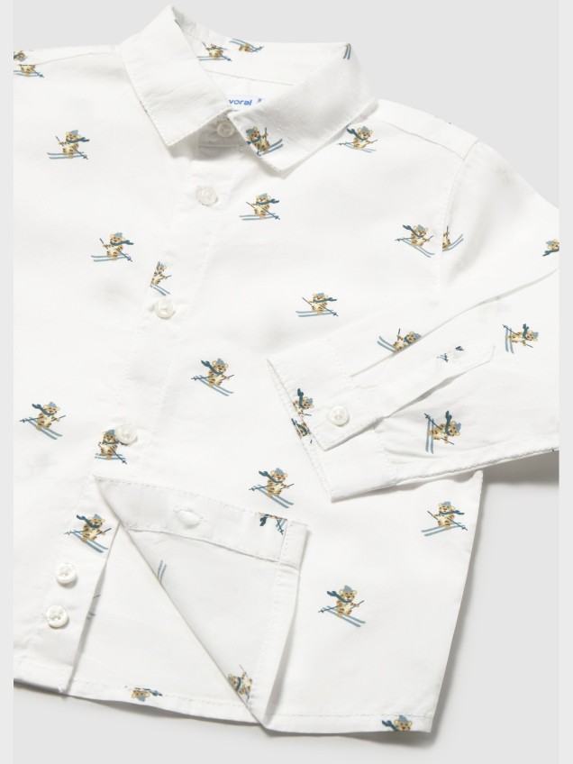 Camisa de Manga Comprida Estampada
