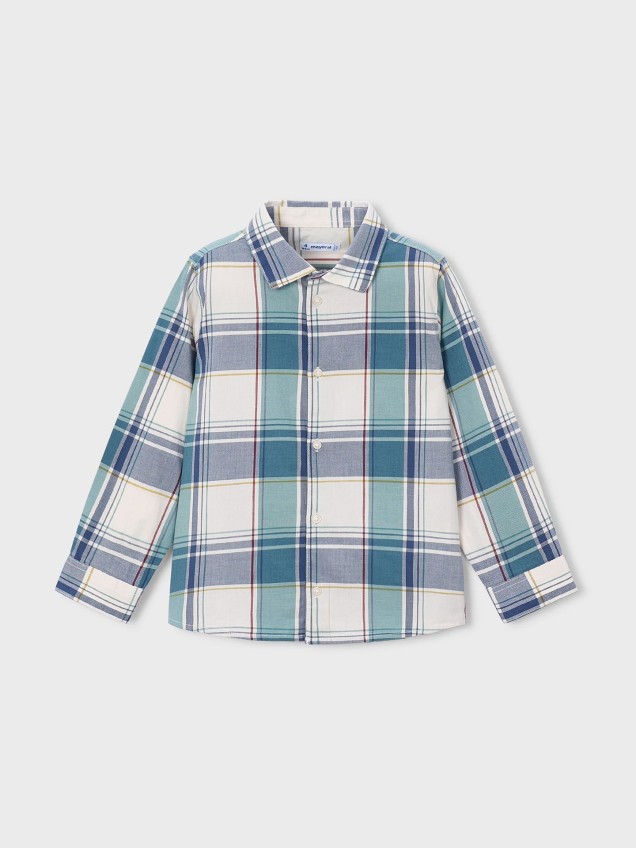 Camisa de Manga Comprida em Xadrez