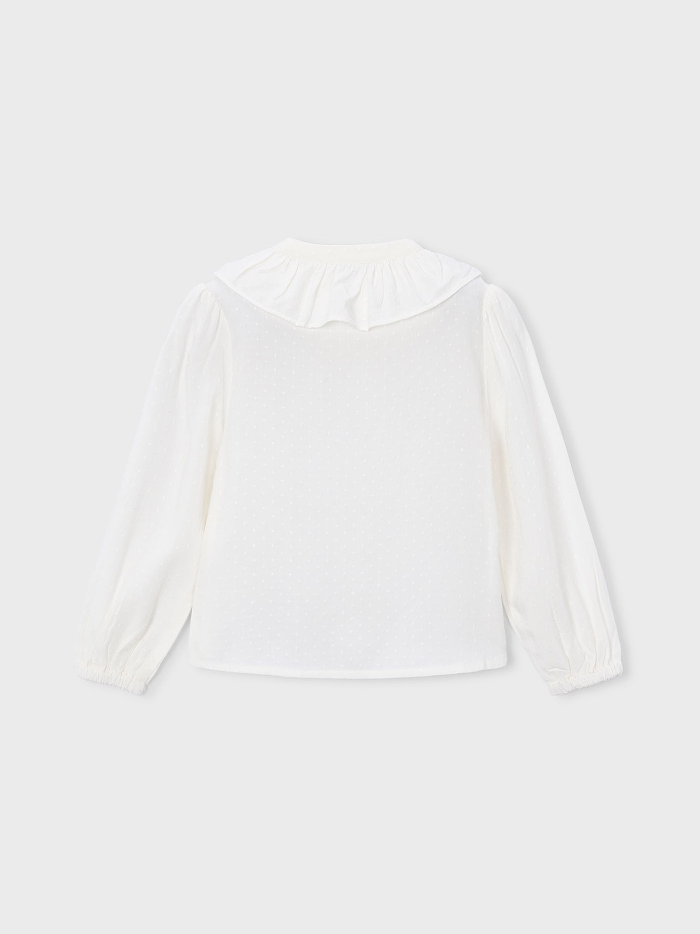 Blusa com Gola de Folhos