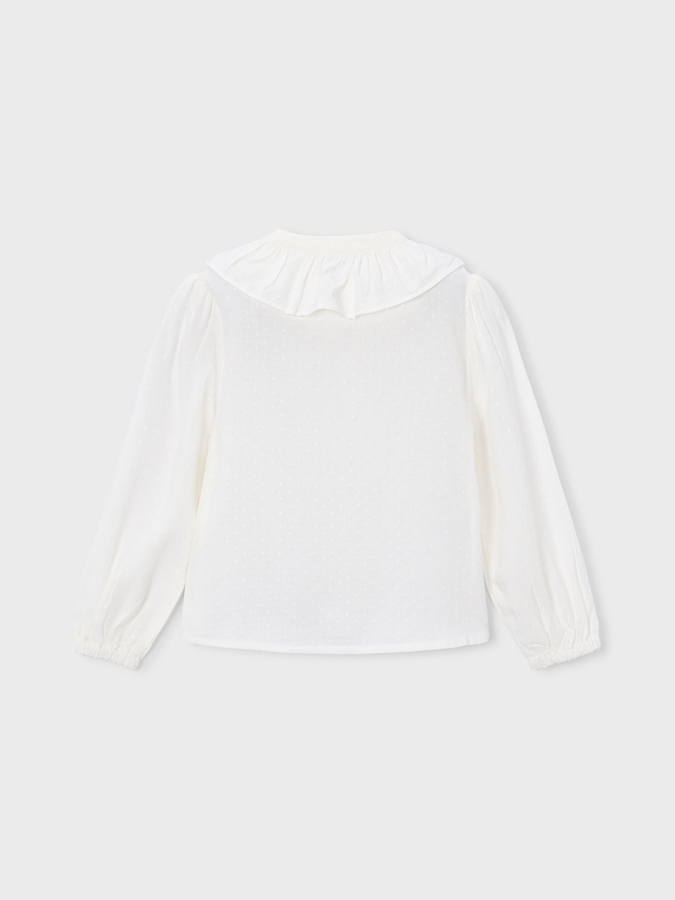 Blusa com Gola de Folhos