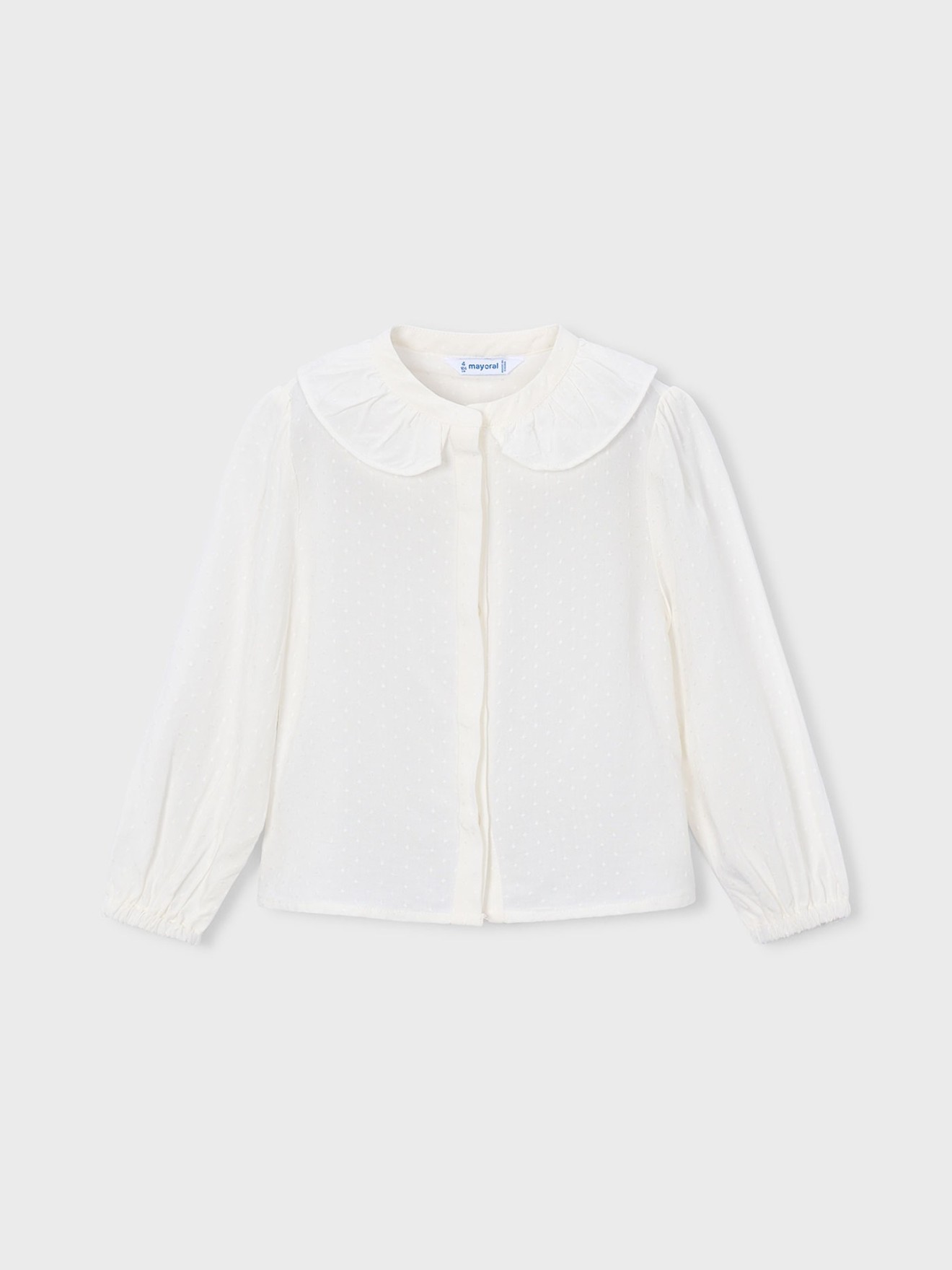 Blusa com Gola de Folhos