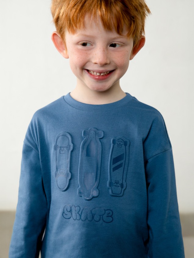 Camisola com Estampado Skate