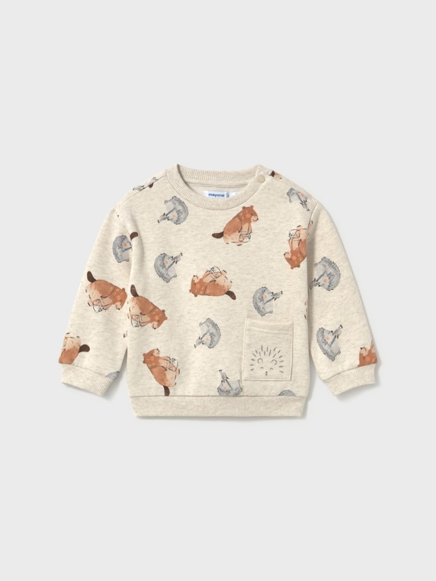 Sweatshirt com Estampado de Dinossauros
