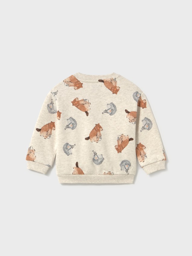 Sweatshirt com Estampado de Dinossauros