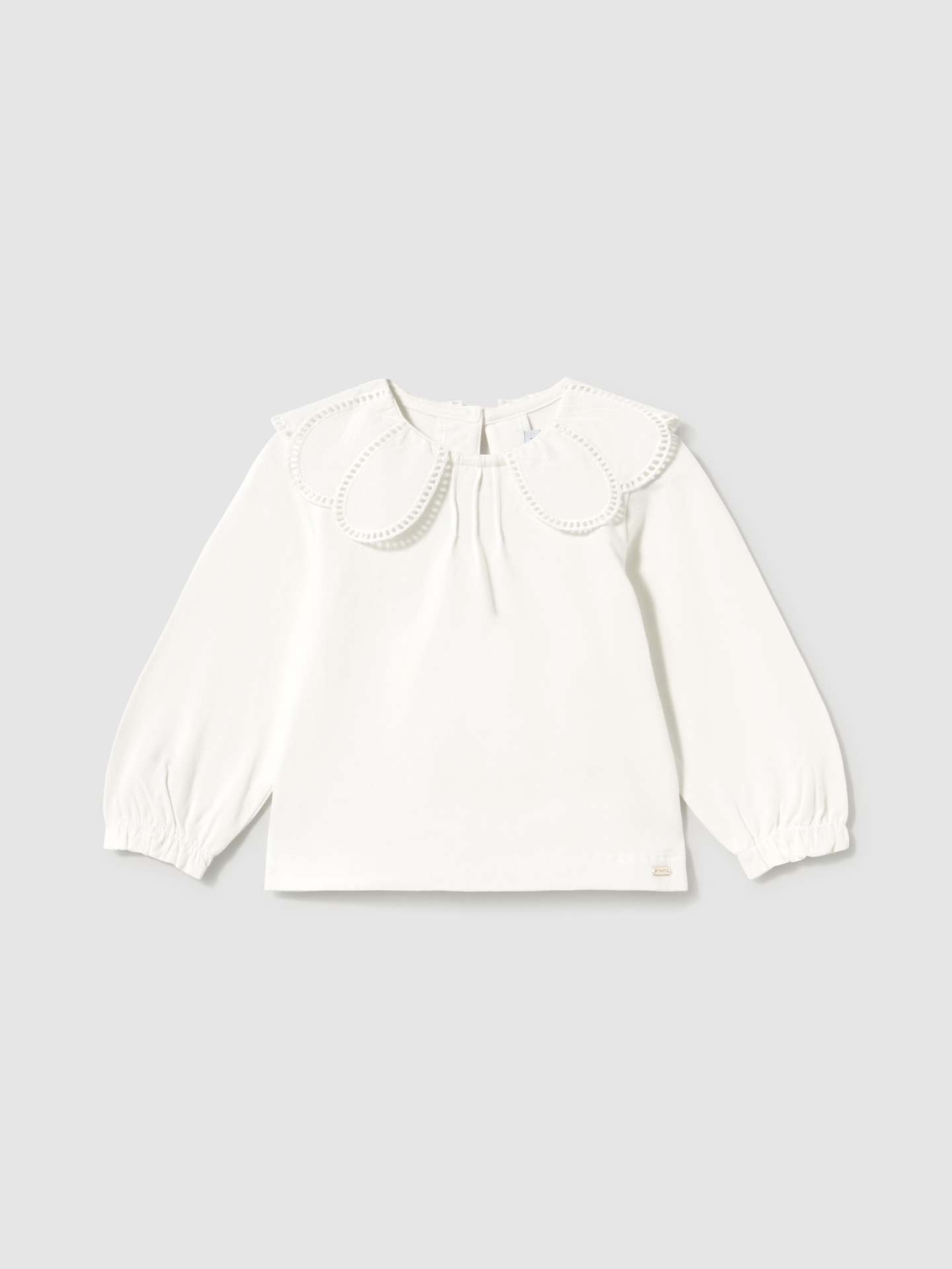 Camisola com Gola de Folhos