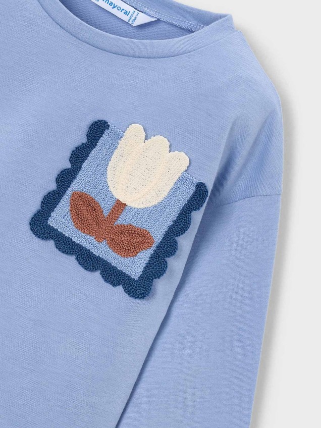 Camisola de Manga Comprida com Aplicação