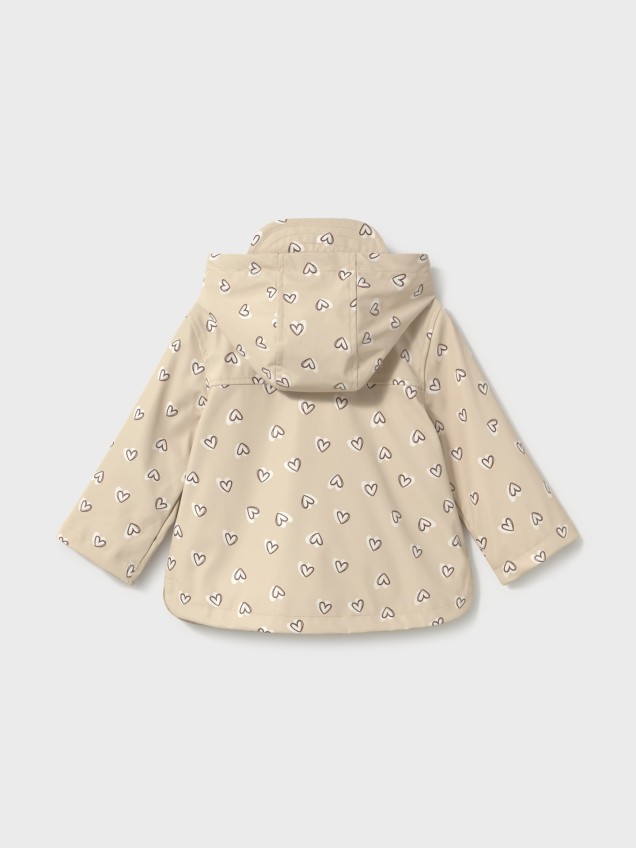 Capa de Chuva Estampada com Capuz