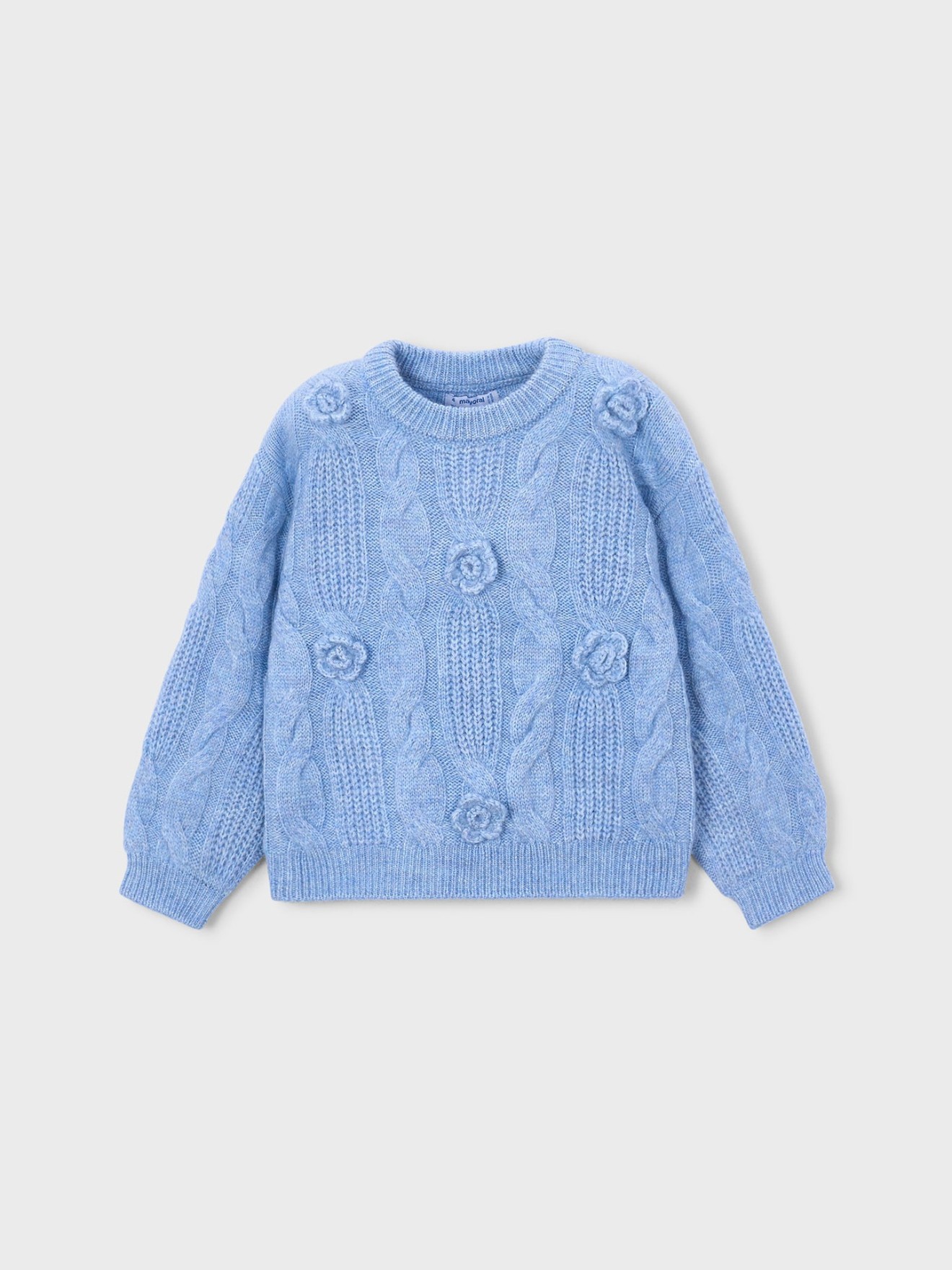 Camisola de Malha com Flores 3D