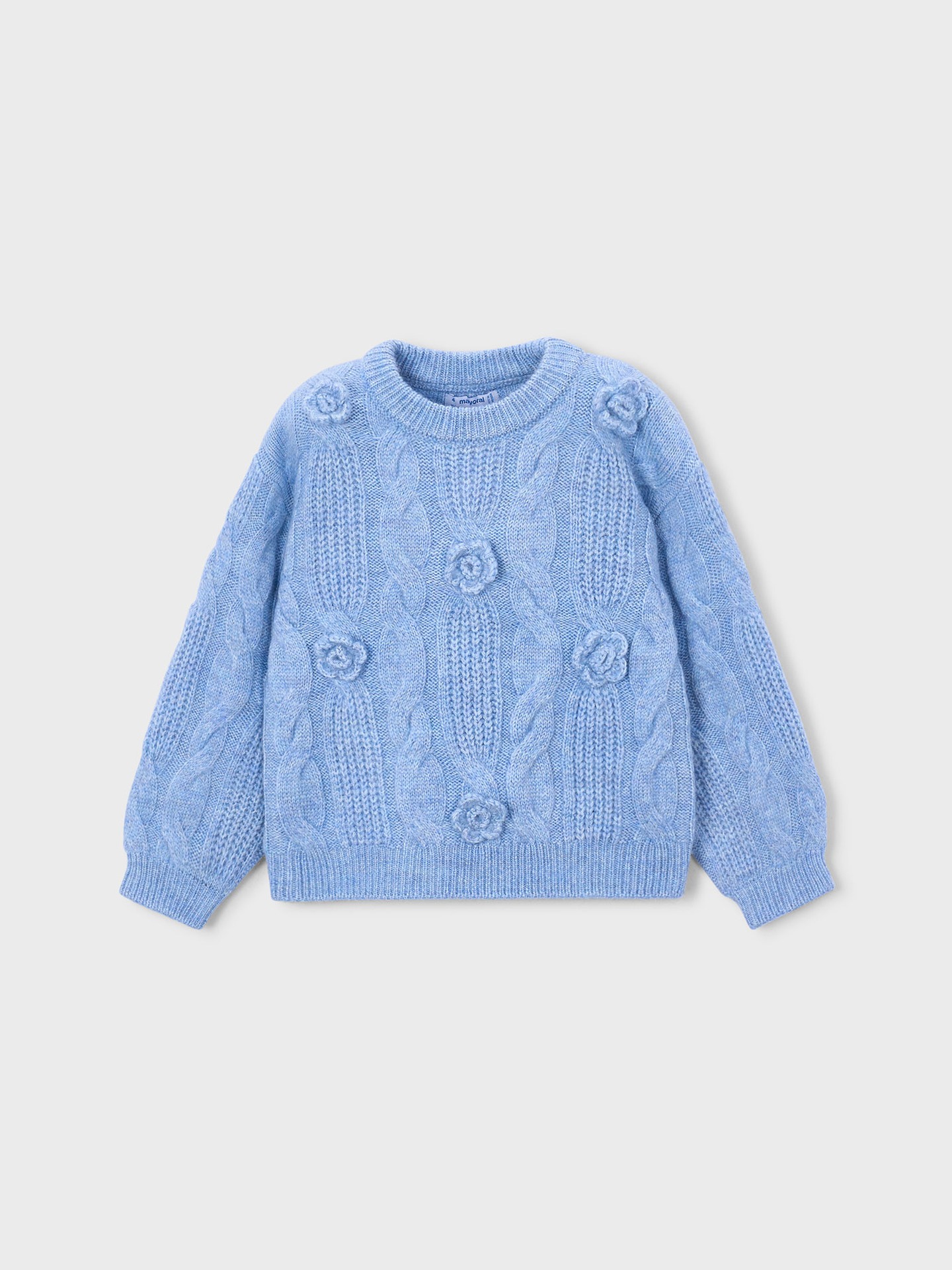 Camisola de Malha com Flores 3D