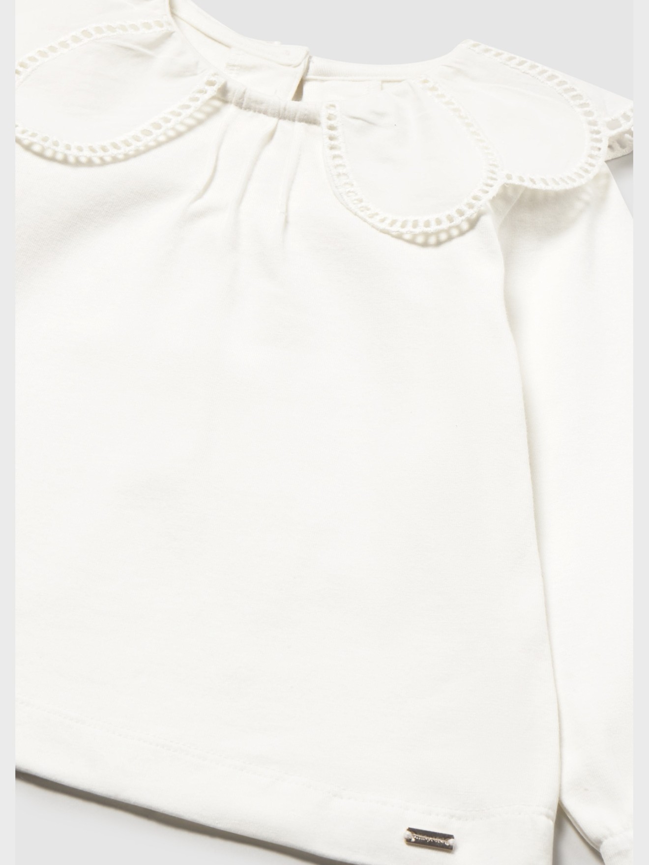 Camisola com Gola de Folhos