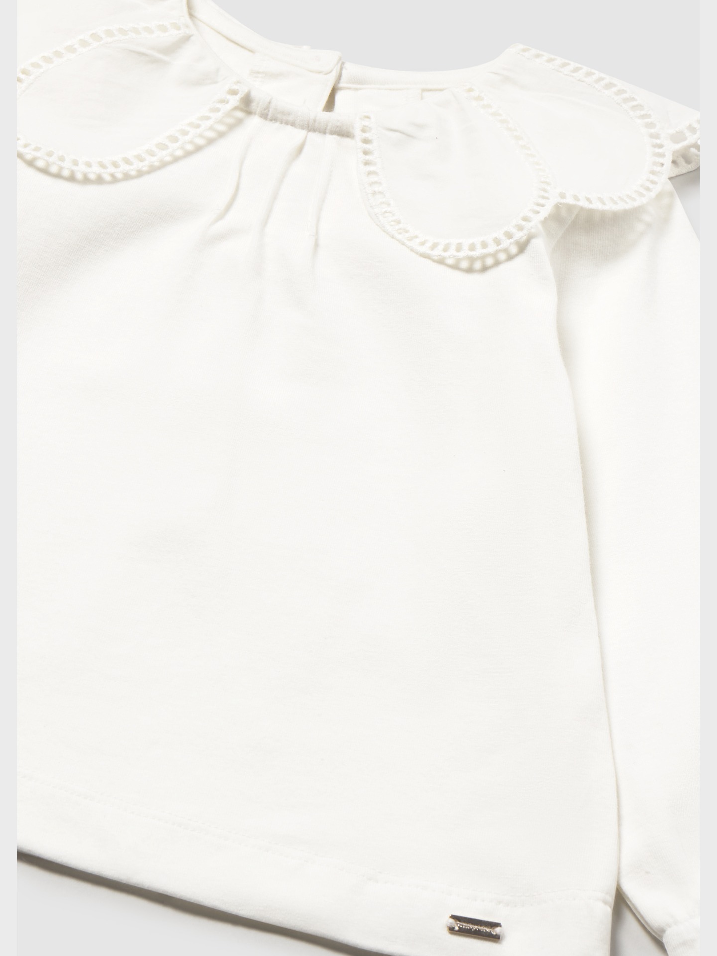 Camisola com Gola de Folhos