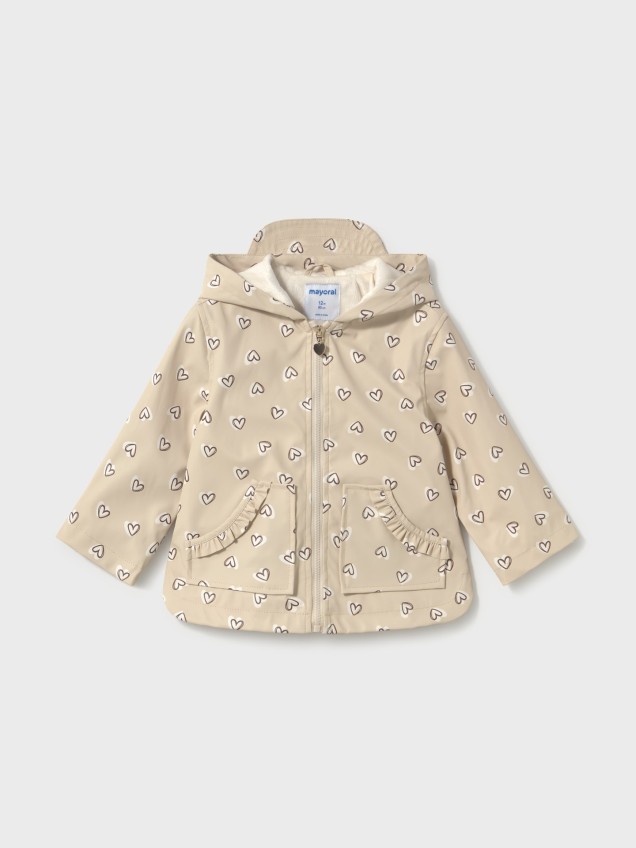 Capa de Chuva Estampada com Capuz