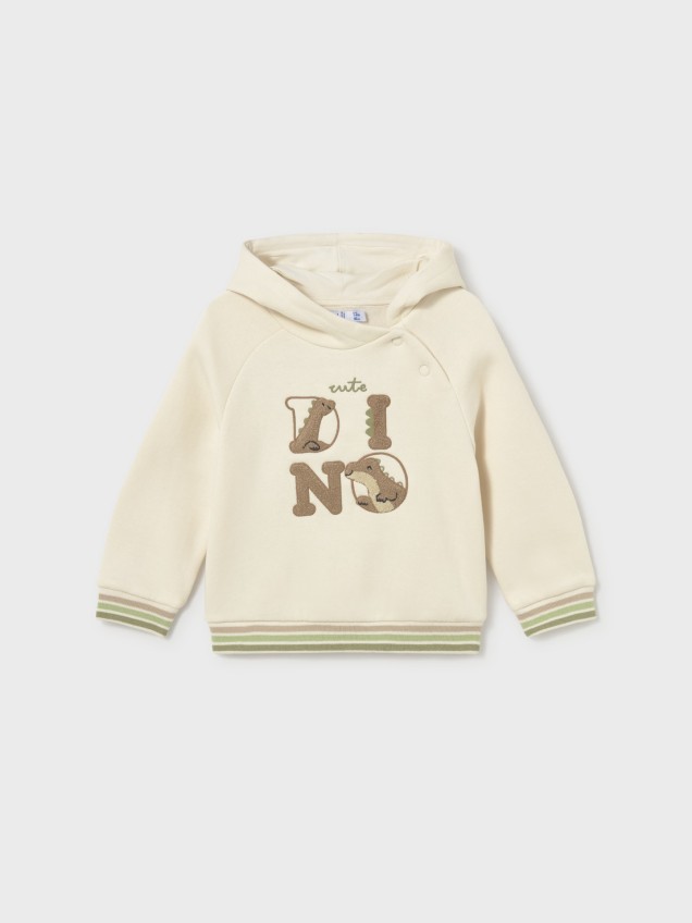 Sweatshirt com Capuz e Bordado
