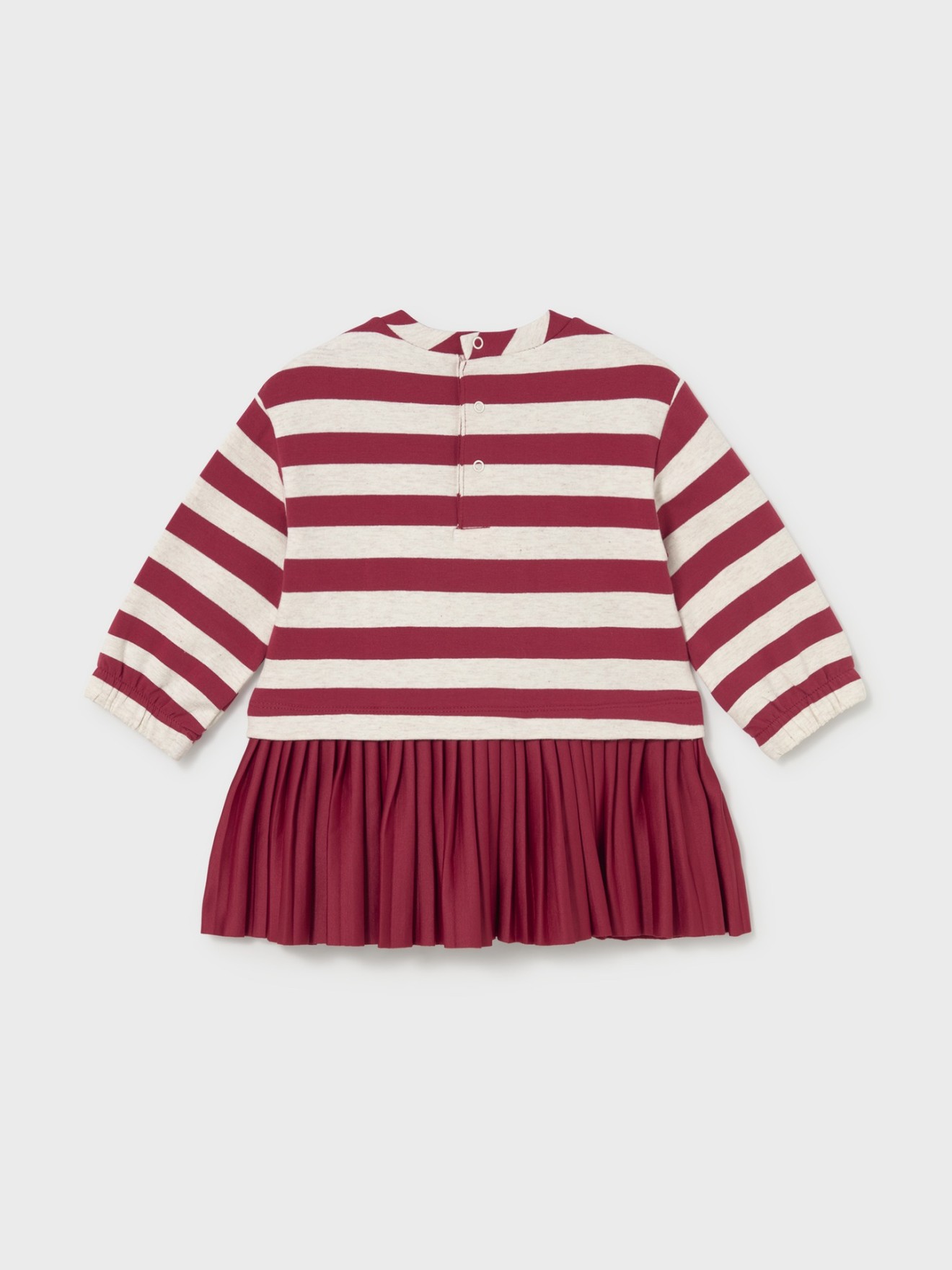 Vestido Combinado com Saia Plissada