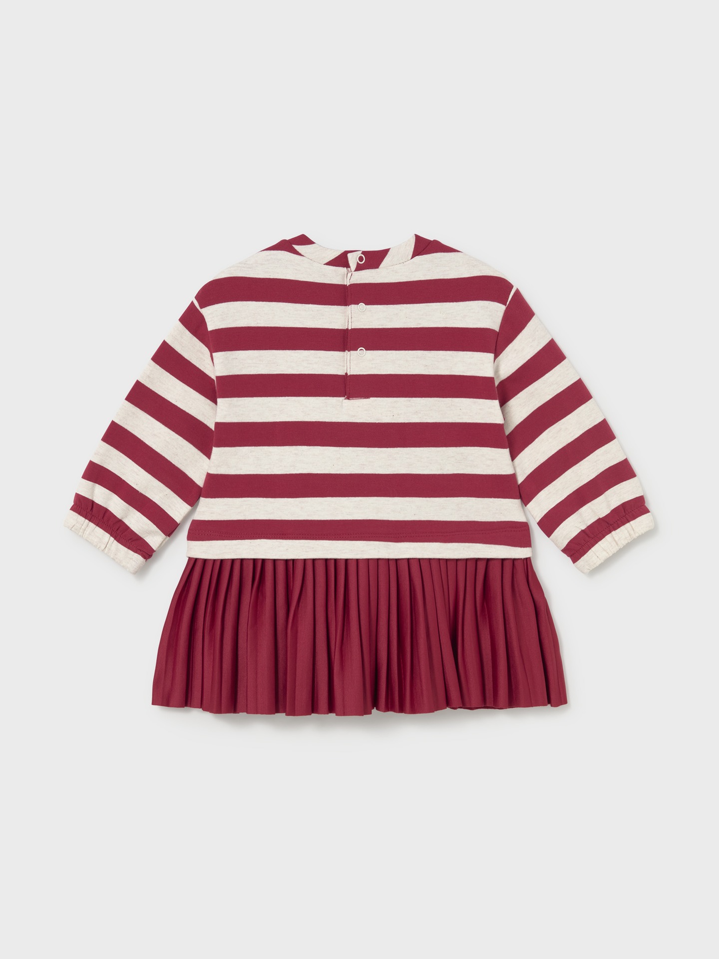 Vestido Combinado com Saia Plissada