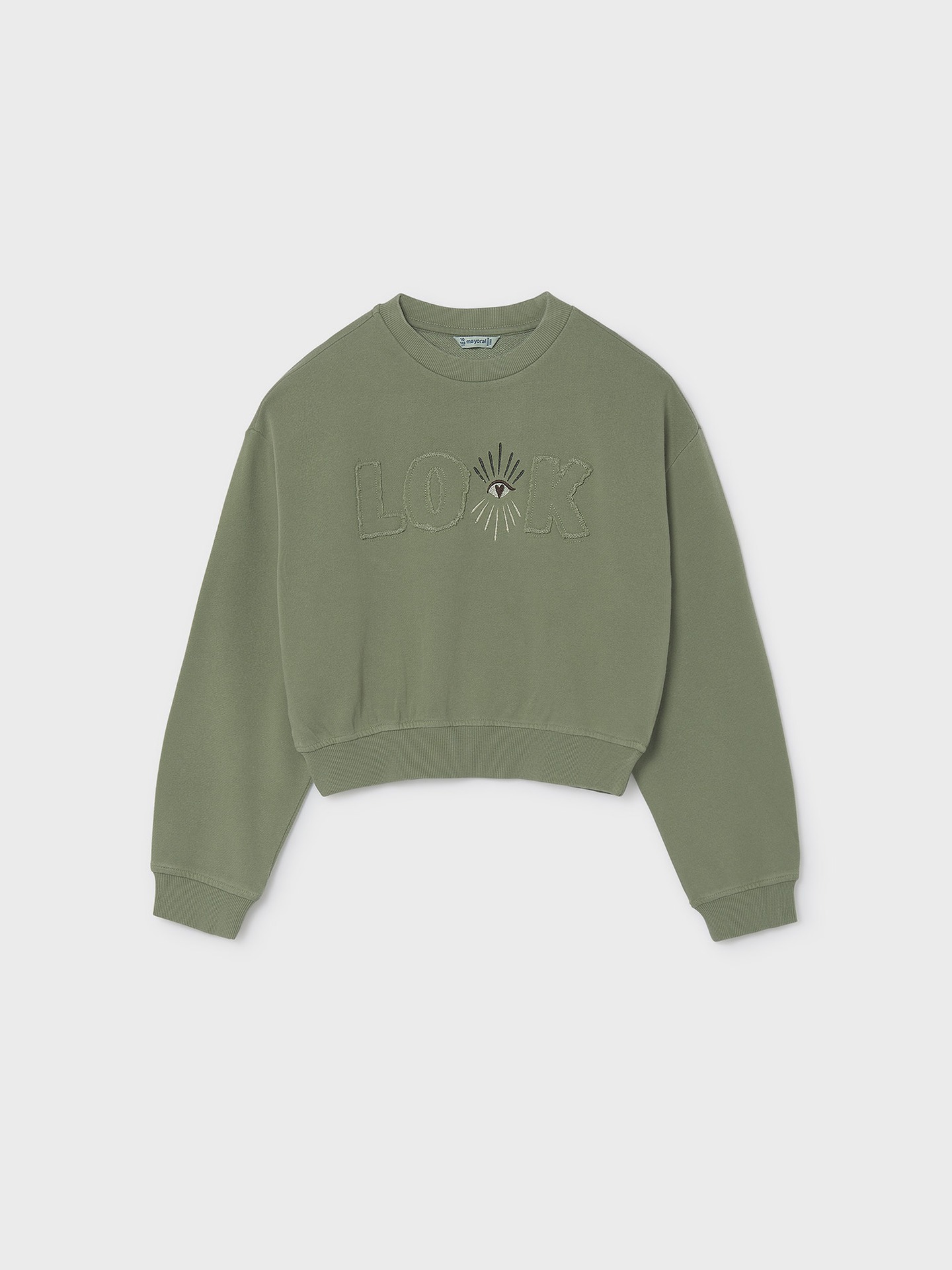 Sweatshirt com Aplicações Bordadas