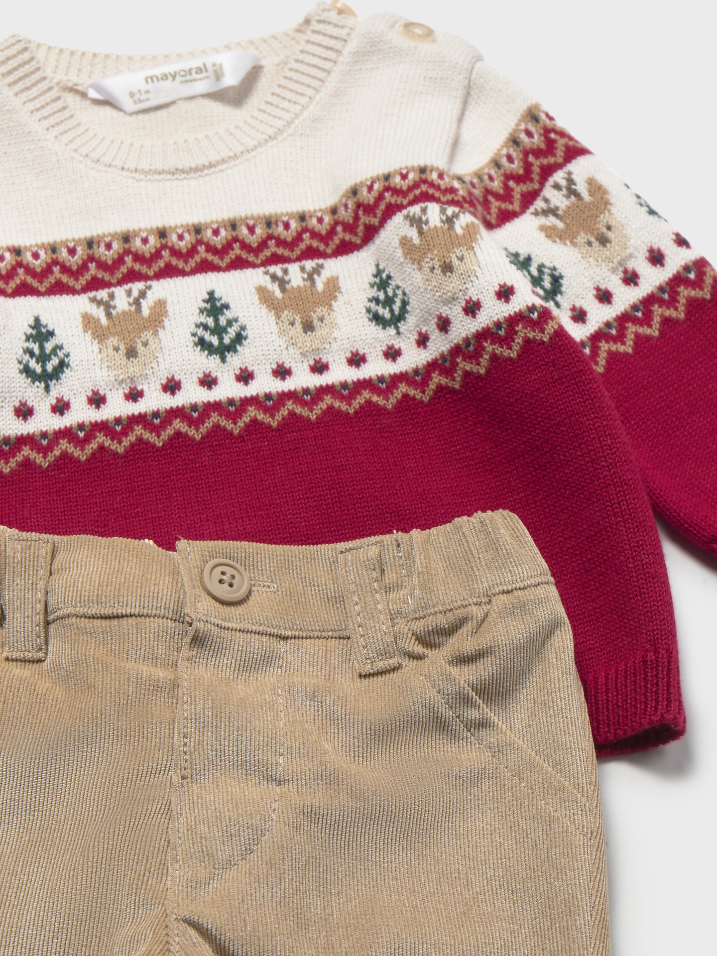 Conjunto de Camisola de Malha e Calças de Bebé